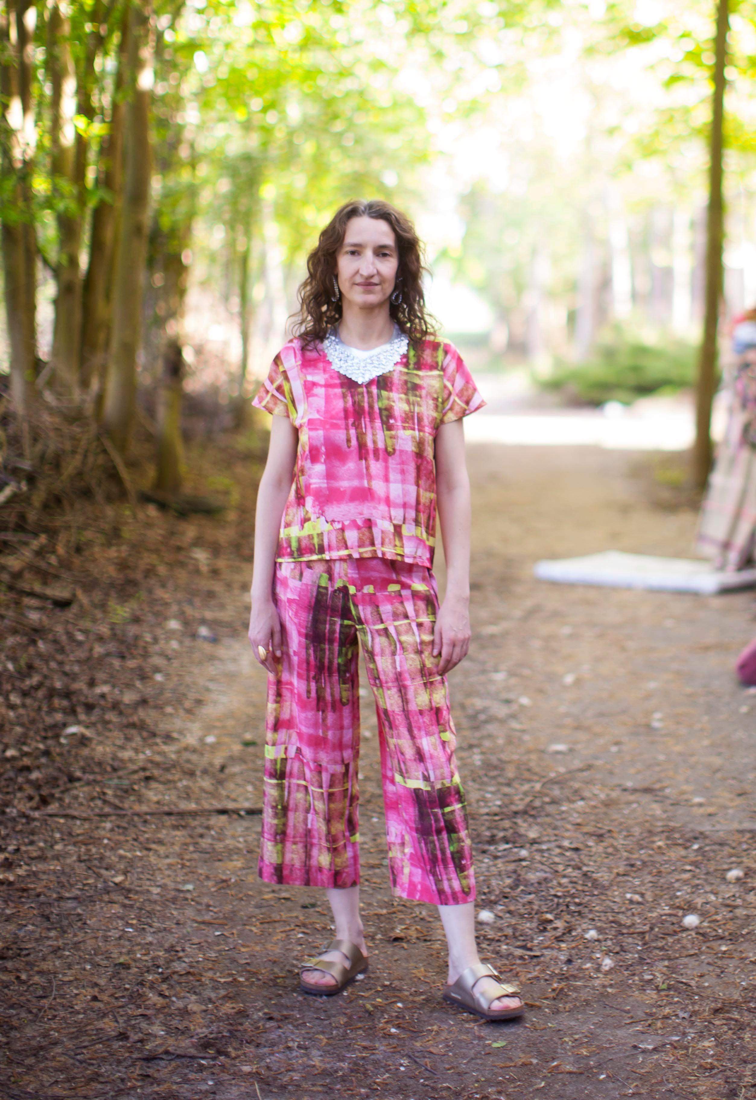 Culottes pink gelb