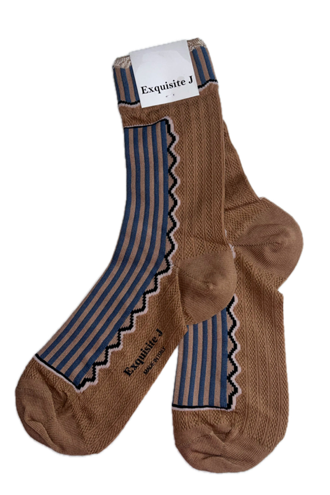 Socken Streifendetail verschiedene Fabrkombinationen - Exquisite J