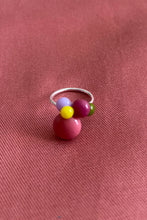Laden Sie das Bild in den Galerie-Viewer, Ohrringe und Ring bunte Tropfen mit rosa und gelb - BEIRA