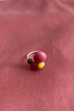 Laden Sie das Bild in den Galerie-Viewer, Ohrringe und Ring bunte Tropfen mit rosa und gelb - BEIRA