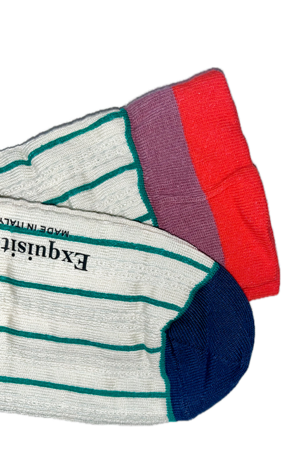 Gestreifte Socken blau, beige oder weiß Exquisite J