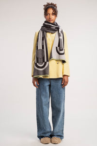 patterned wool scarf