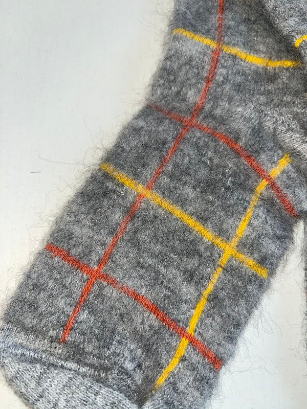 Alpakasocken grau Karo Exquisite J