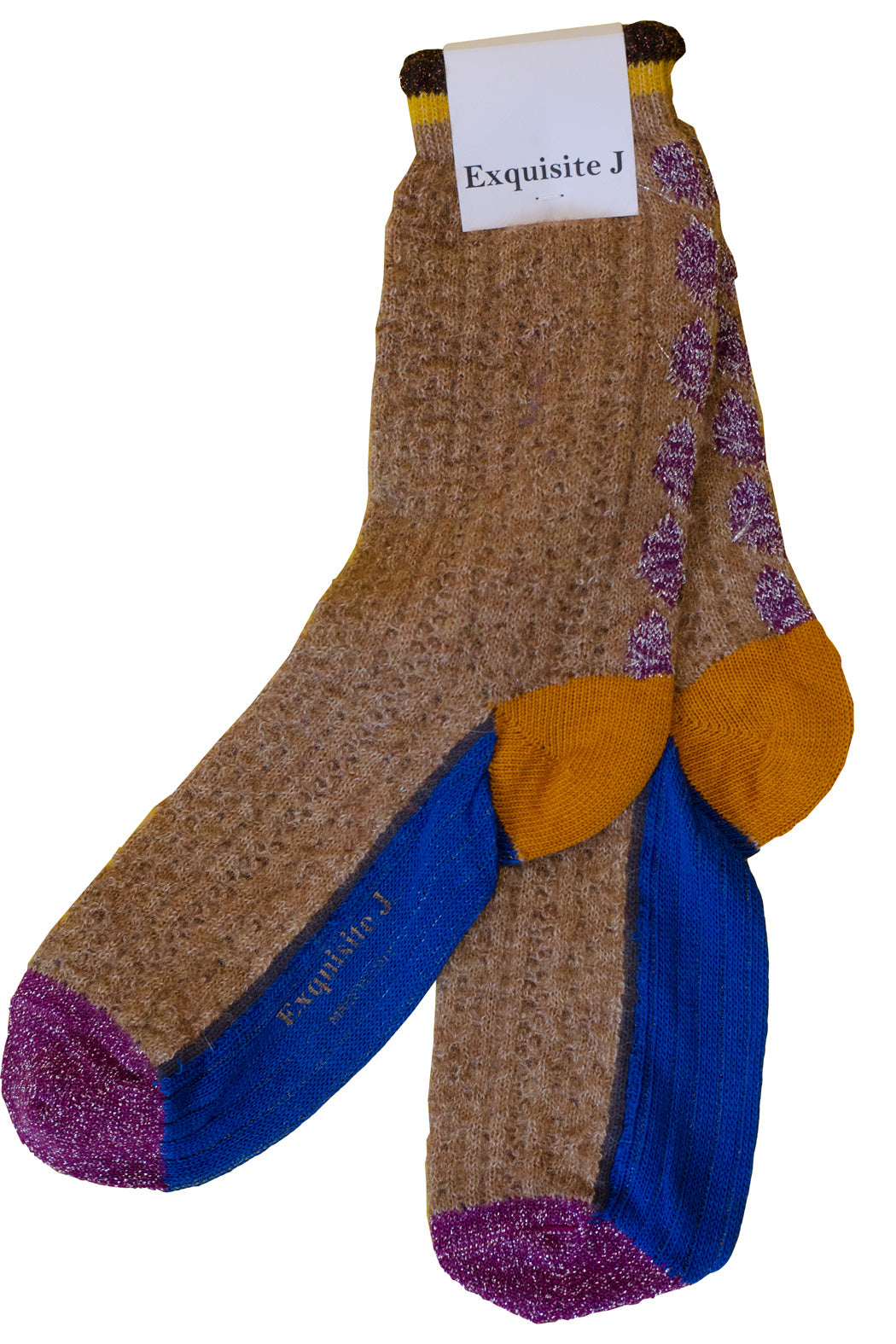 Beige Kid Mohair Socks Exquisite J