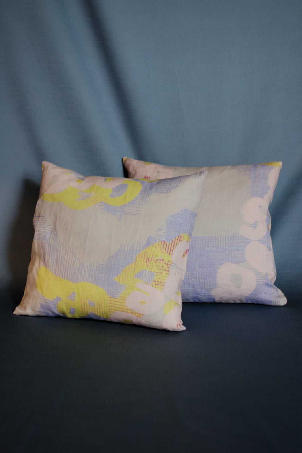 Cushion Cover Linen Grey Printed