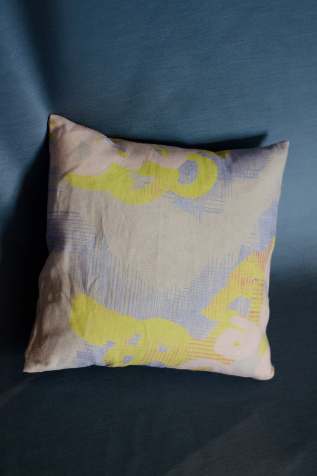 Cushion Cover Linen Grey Printed