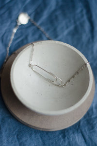 Paper Clip Silver Necklace Alicia Huizar