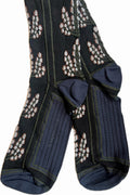 Socken mit Pflanzenmuster beige braun oder schwarz - Exquisite J