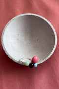 Ohrringe und Ring bunte Tropfen mit schwarz - BEIRA