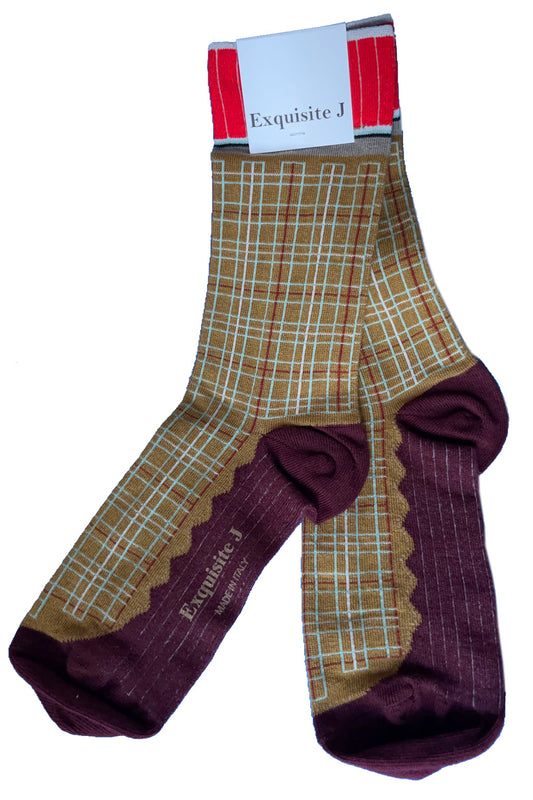 Fein karierte Socken ExquisiteJ