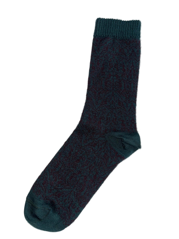 Wollstrümpfe DRIFT grün und lila gemustert WOLVIS