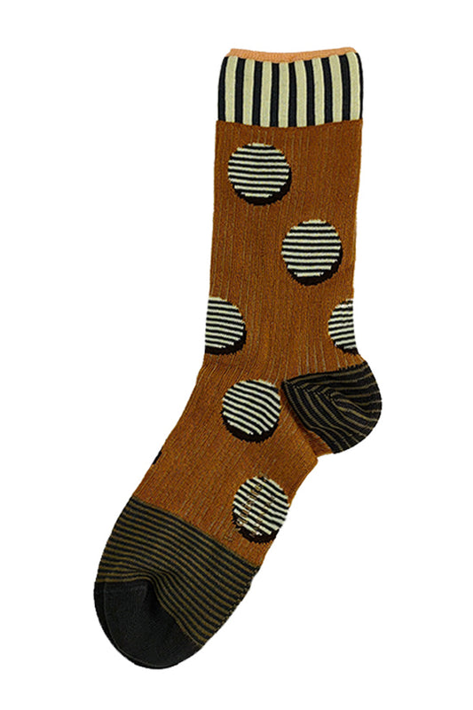 Gepunktete Socken ocker oder grau Exquisite J