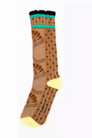 Socken beige dezent gemustert Exquisite J