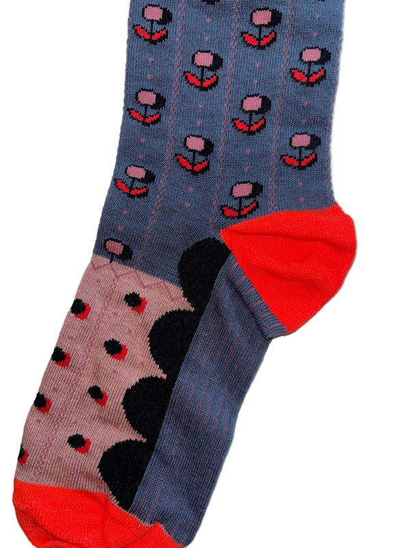 Blau rot gemusterte Socken Exquisite J