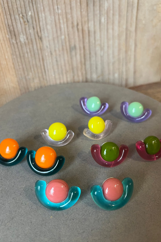 Zweifarbige Ohrstecker Glas - BEIRA SoulColour