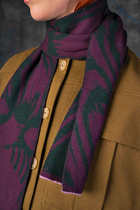 Wollschal CERURA mini und midi grape WOLVIS