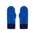 Blau gemusterte Fäustlinge - Handschuhe von Wolvis