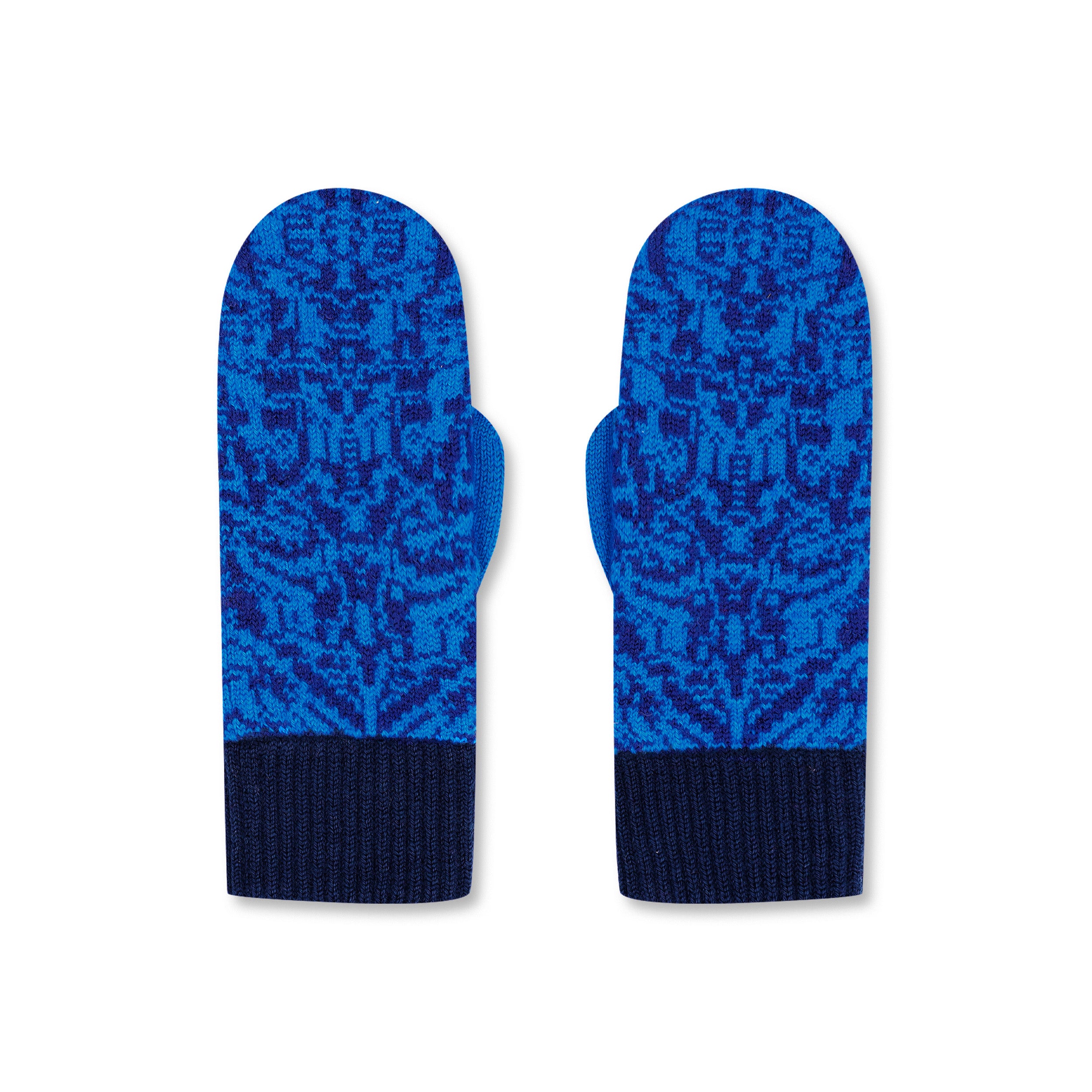 wolvis handschuhe Gemusterte Fäustlinge aus Merinowolle
