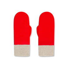 Laden Sie das Bild in den Galerie-Viewer, Fäustlinge rot, kobaldblau und dunkellila - Merinowolle Handschuhe von Wolvis