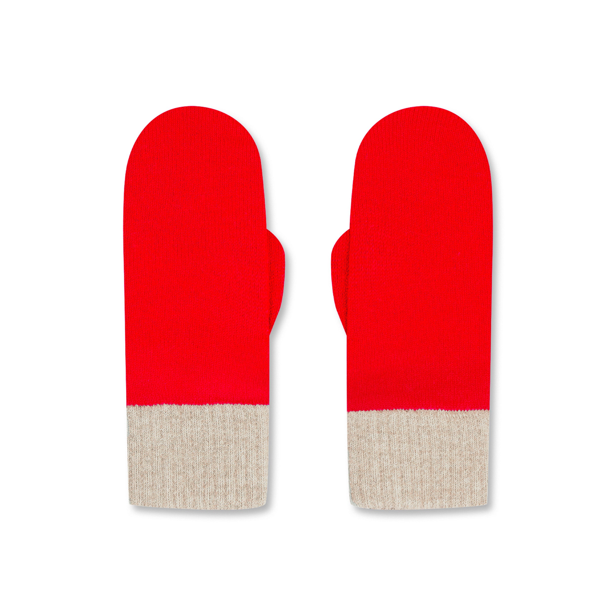 wolvis handschuhe Fäustlinge rot