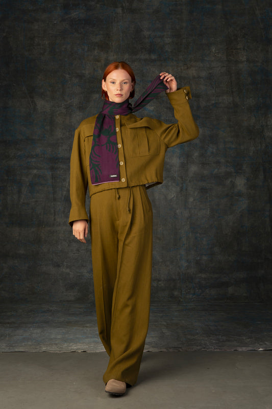 Wollschal CERURA mini und midi grape WOLVIS