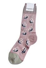 Laden Sie das Bild in den Galerie-Viewer, Blümchensocken Socken rosa, grau oder transparent Exquisite J