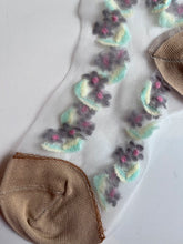 Laden Sie das Bild in den Galerie-Viewer, Blümchensocken Socken rosa, grau oder transparent Exquisite J