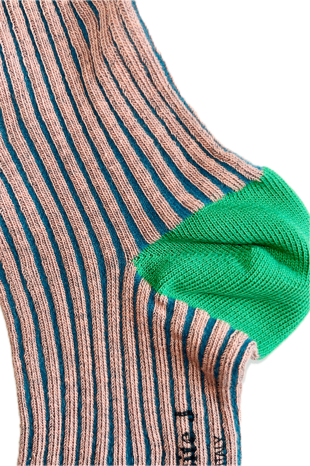 Gestreifte Socken grau grün Exquisite J