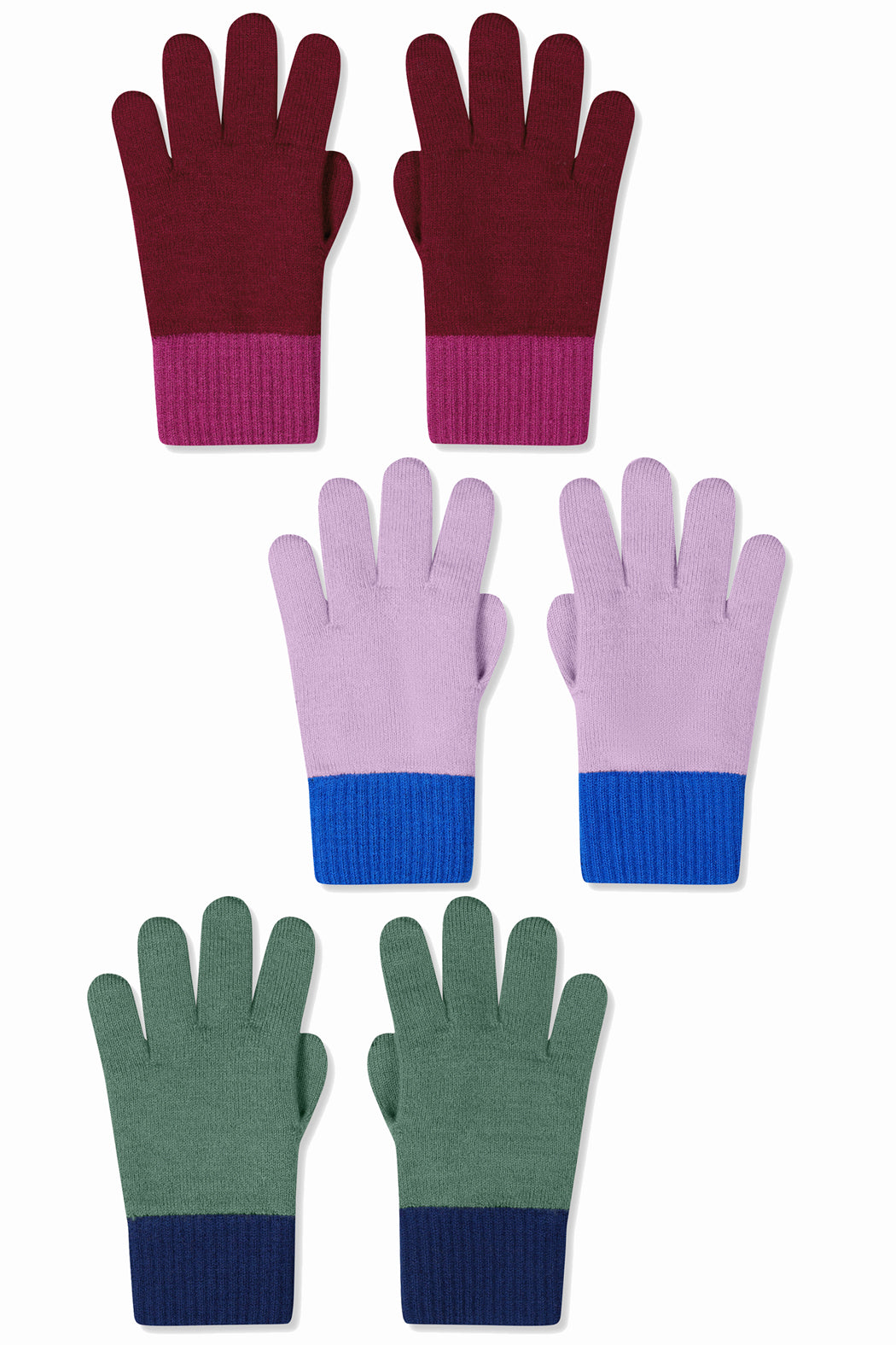 Farbige Fingerhandschuhe aus Merinowolle - Wolvis