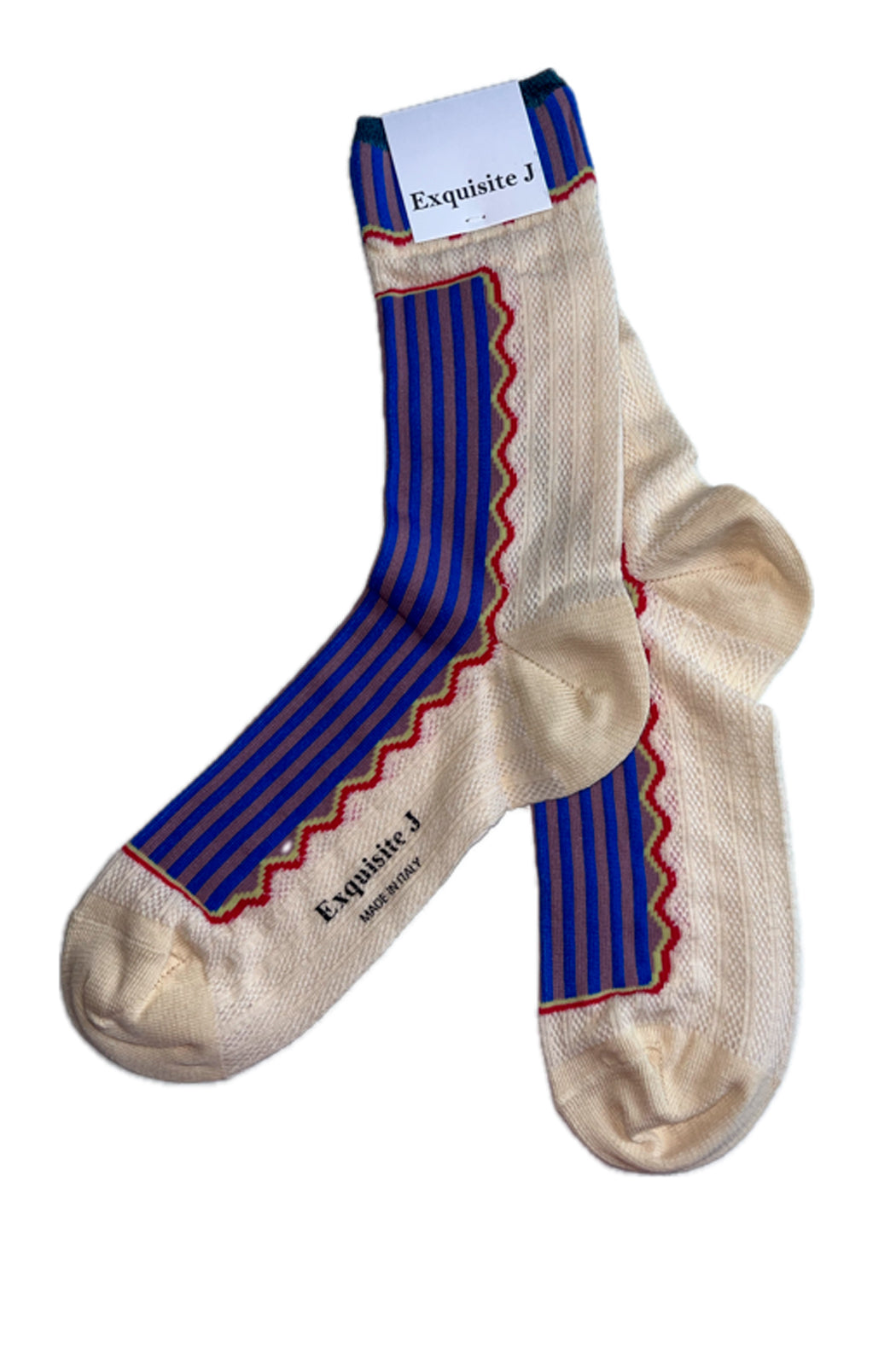 Socken Streifendetail verschiedene Fabrkombinationen - Exquisite J