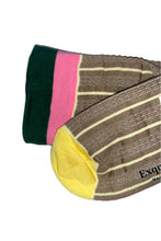 Laden Sie das Bild in den Galerie-Viewer, Gestreifte Socken blau, beige oder weiß Exquisite J