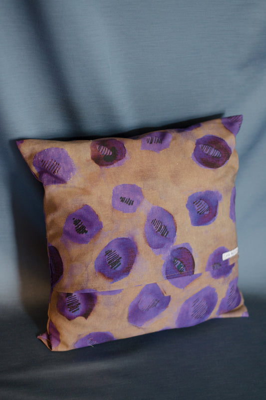 Cushion Purple on Beige