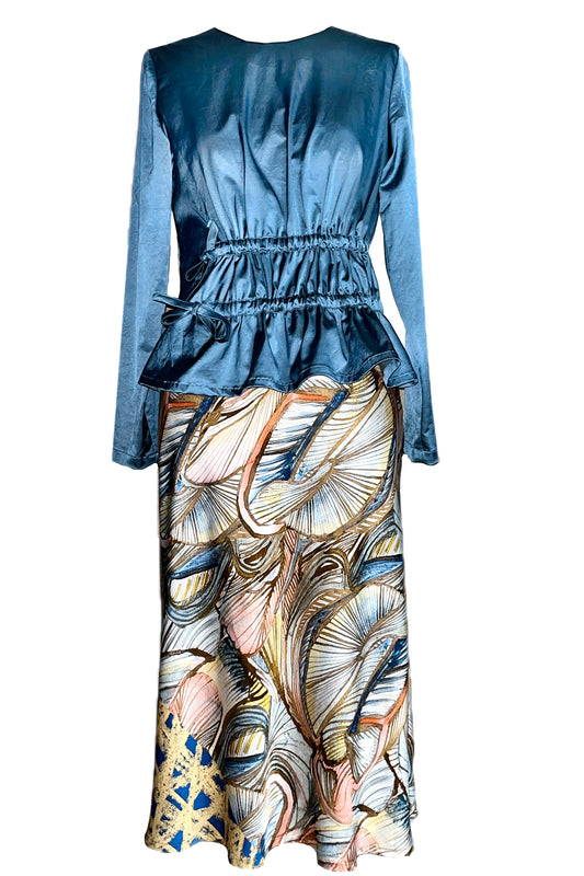 Fließender Rock filigranes Muster mit gold