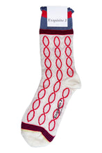 Laden Sie das Bild in den Galerie-Viewer, gemusterte Socken grau grün oder weiß rot Exquisite J