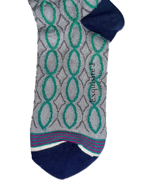 gemusterte Socken grau grün oder weiß rot Exquisite J