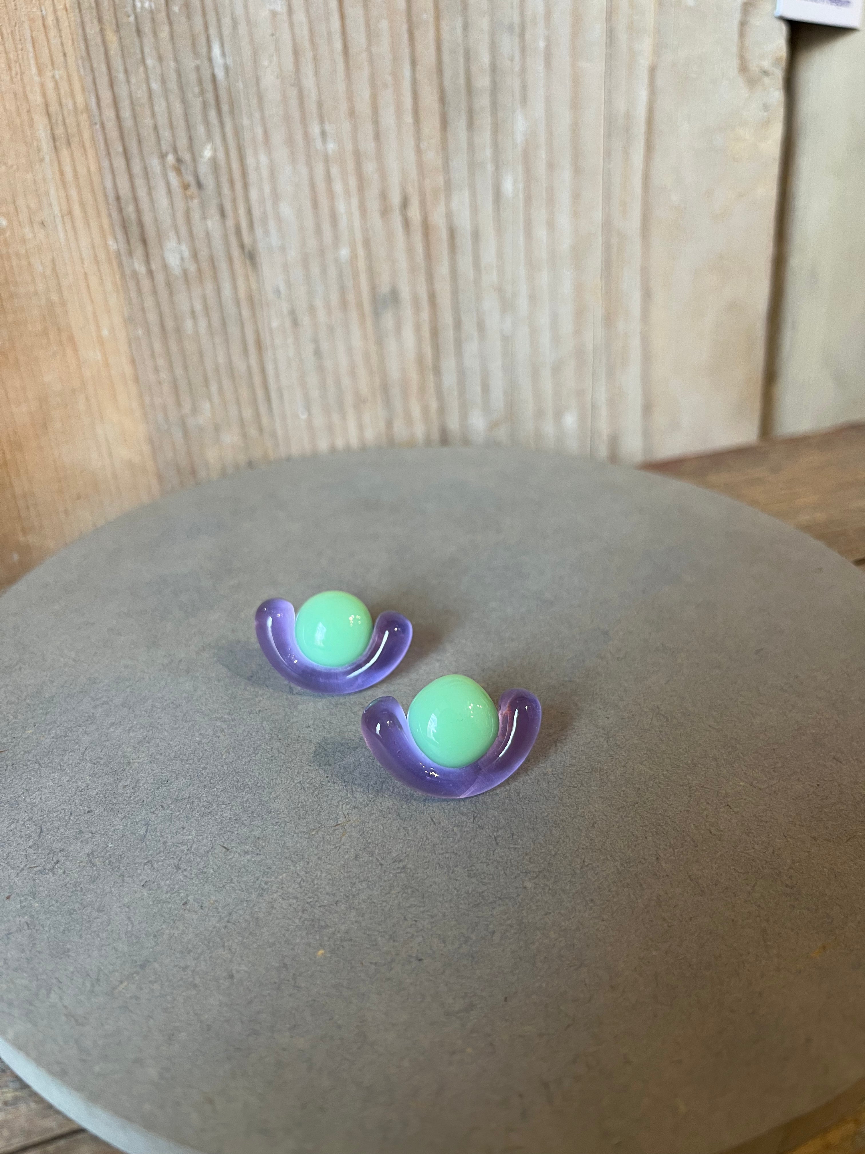 Zweifarbige Ohrstecker Glas - BEIRA SoulColour