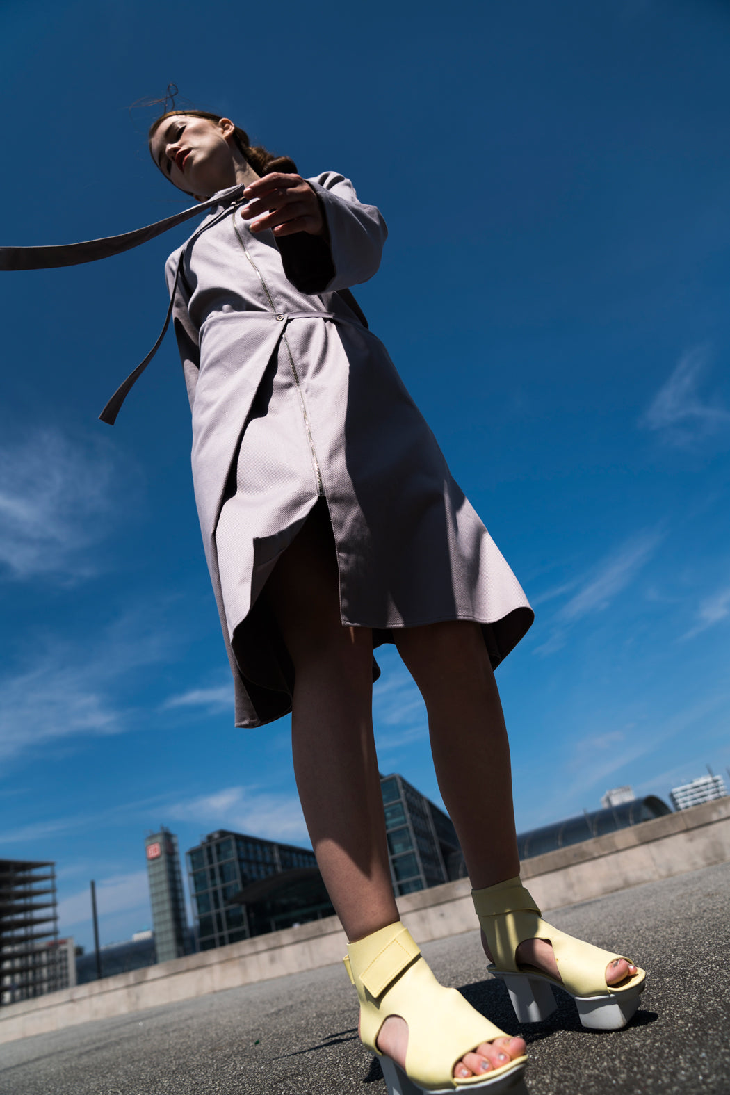 Adjustable Grey Summer-Coat