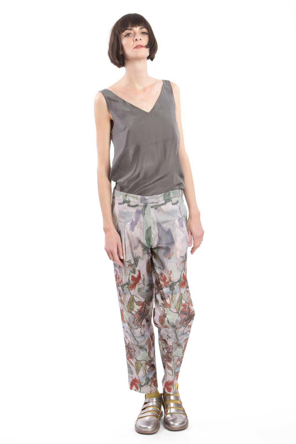Trousers Flower Red