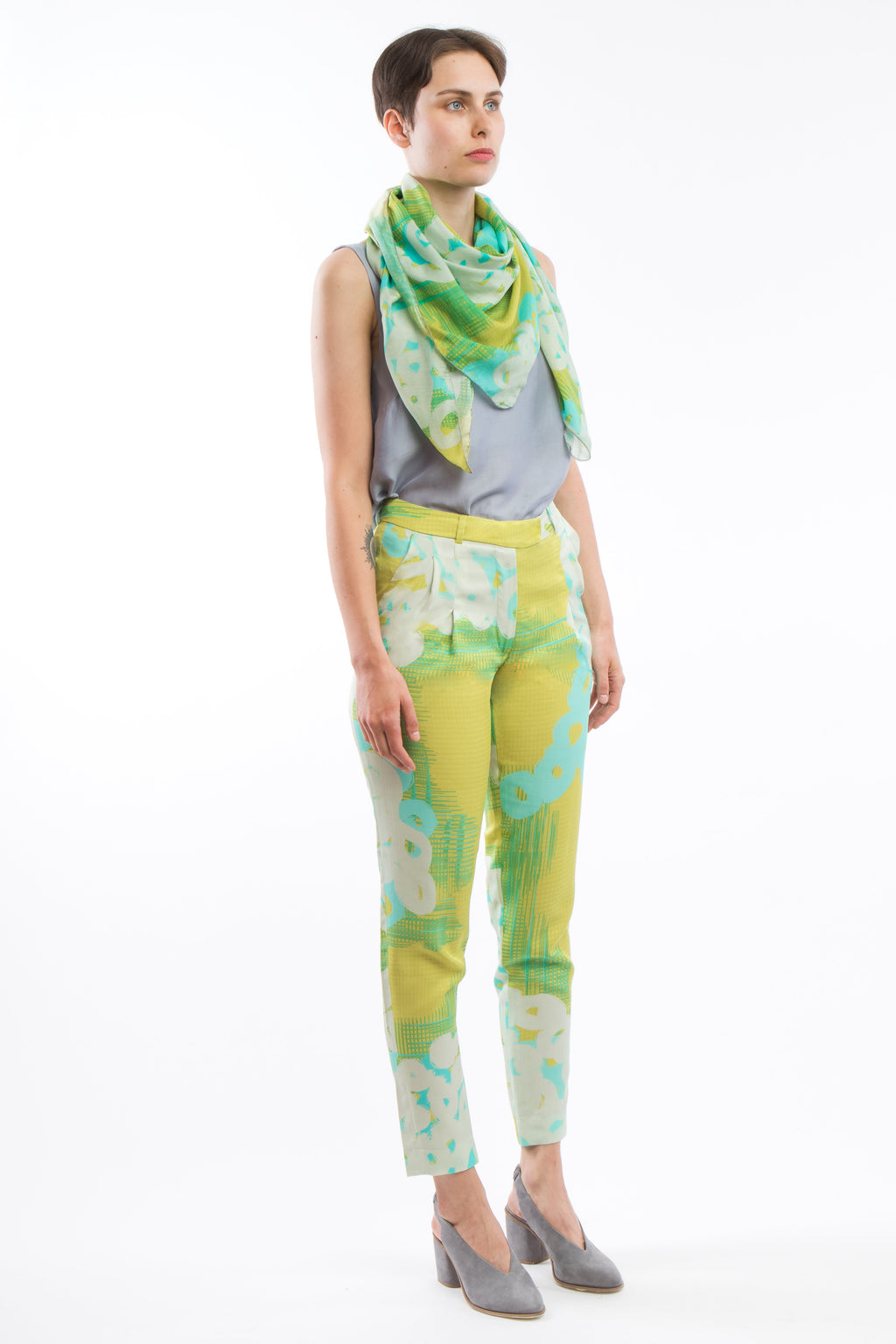 Trousers Yellow Turquoise