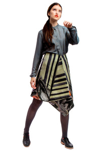 Asymmetric Skirt Printed