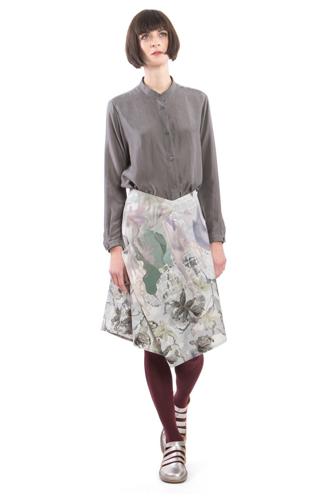 Skirt Modifiable Flower Grey