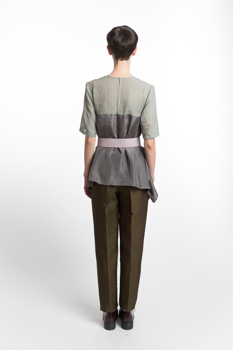 Trousers Slim Green Purple