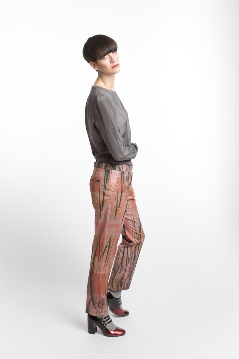 Pants Feather Print