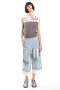 Culottes Blue Linen