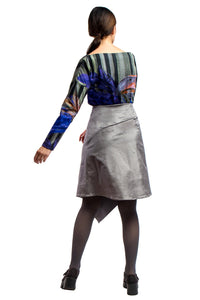 Silver Velvet Skirt
