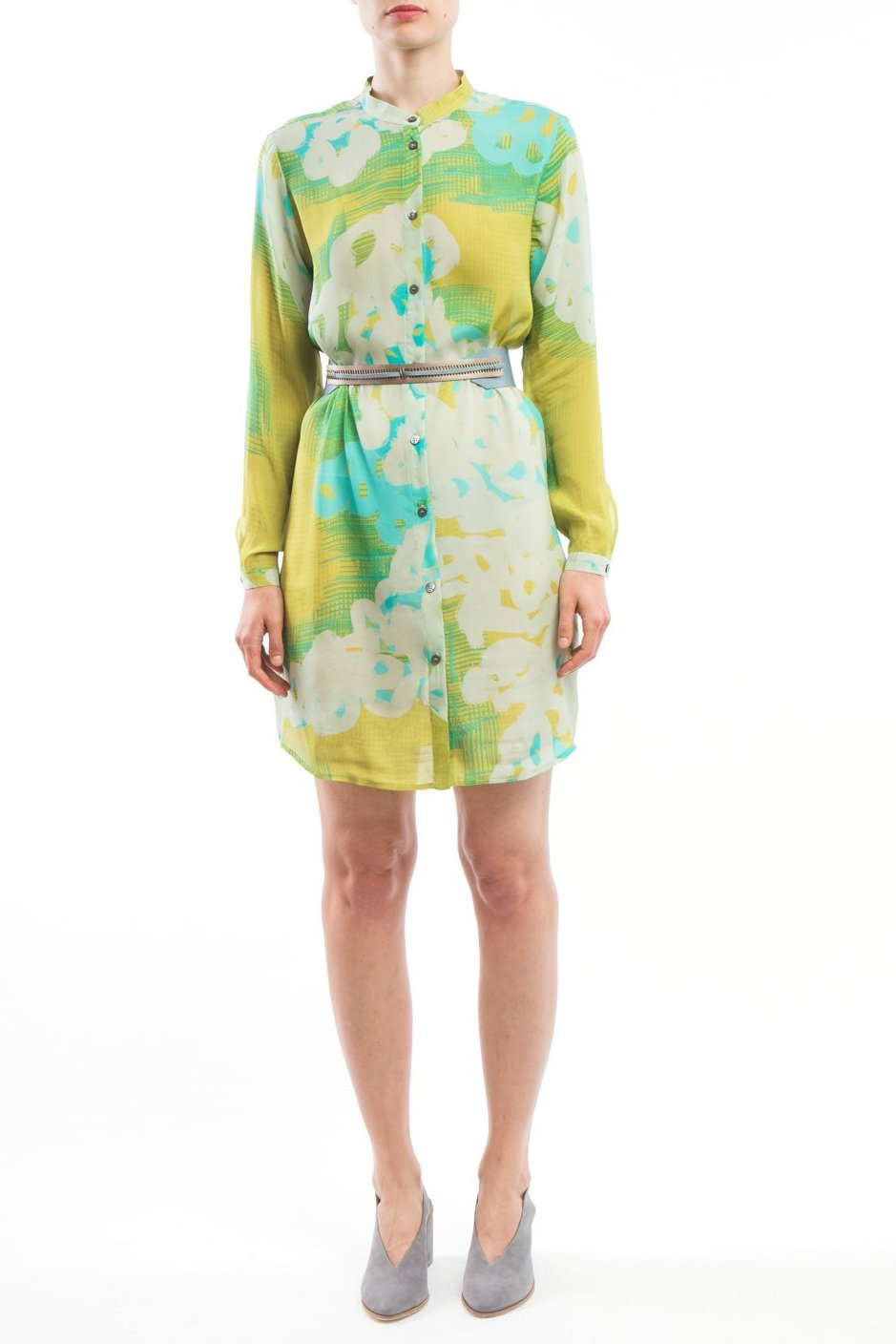 Shirtdress Yellow Turquoise