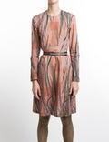 Dress with Feather Print