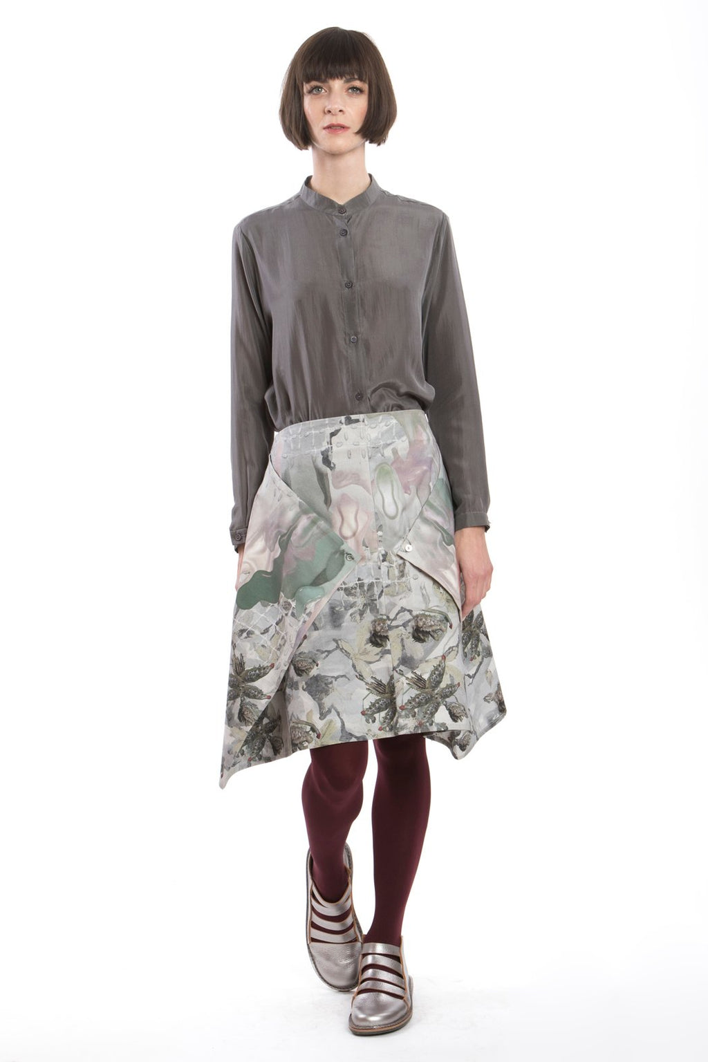 Skirt Modifiable Flower Grey