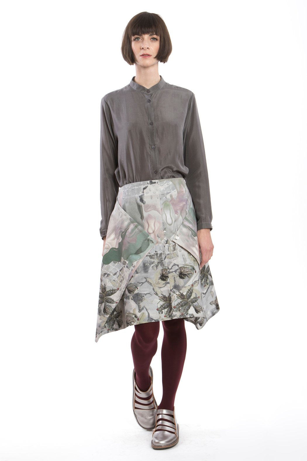 Skirt Modifiable Flower Grey