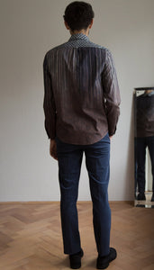Shirt with gradient print in brown/grey